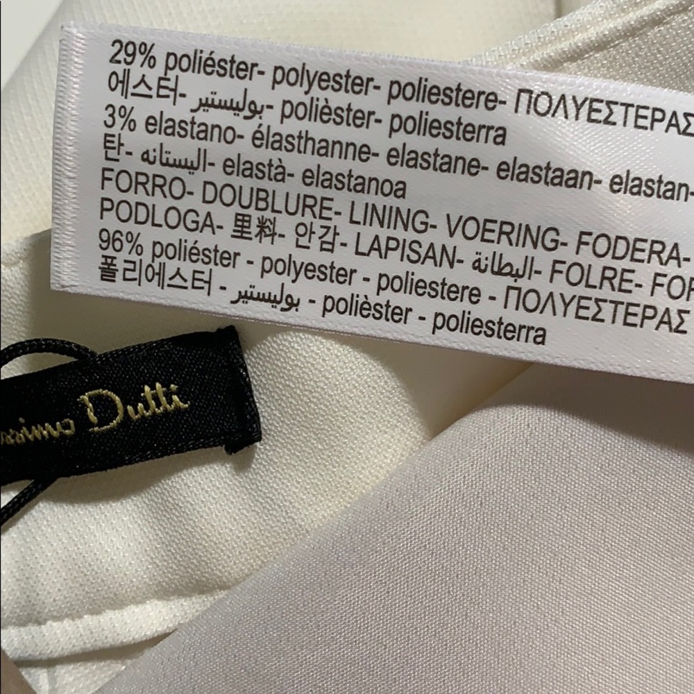 NWT. Massimo Dutti White Trousers Size 10 - Picture 7 of 11